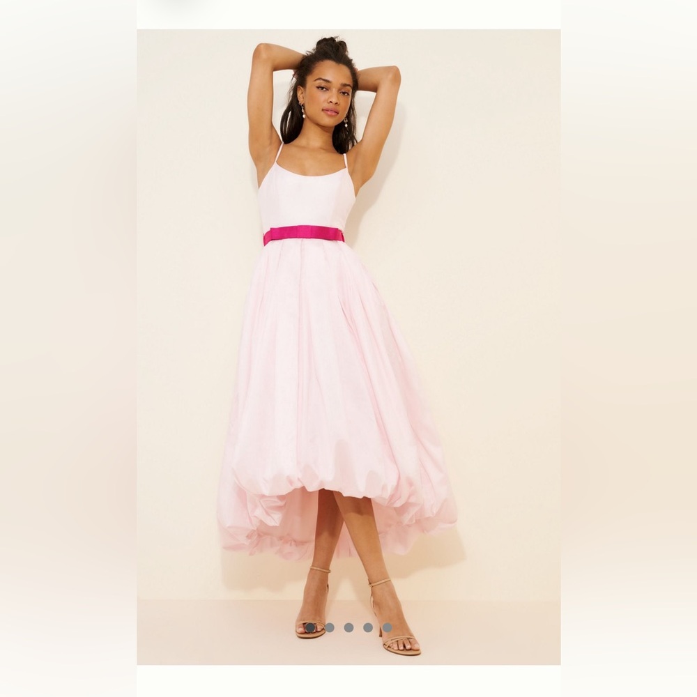 Anthropologie Hutch Bubble Hem Bow Waste Midi Dress -6